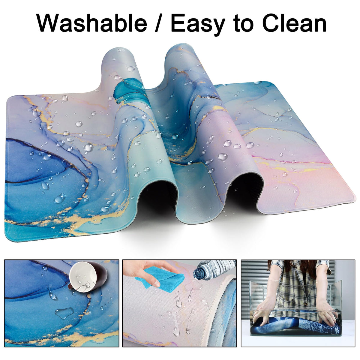 Wiabsi Desk Mat Pad,Large XXL Extended Mouse Pad Mat for Desktop Keyboard