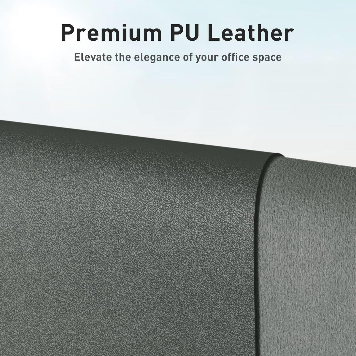 Aothia Faux Leather Desk Mat - Non-Slip PU Leather Desk Blotter, Waterproof Writing Surface, Large