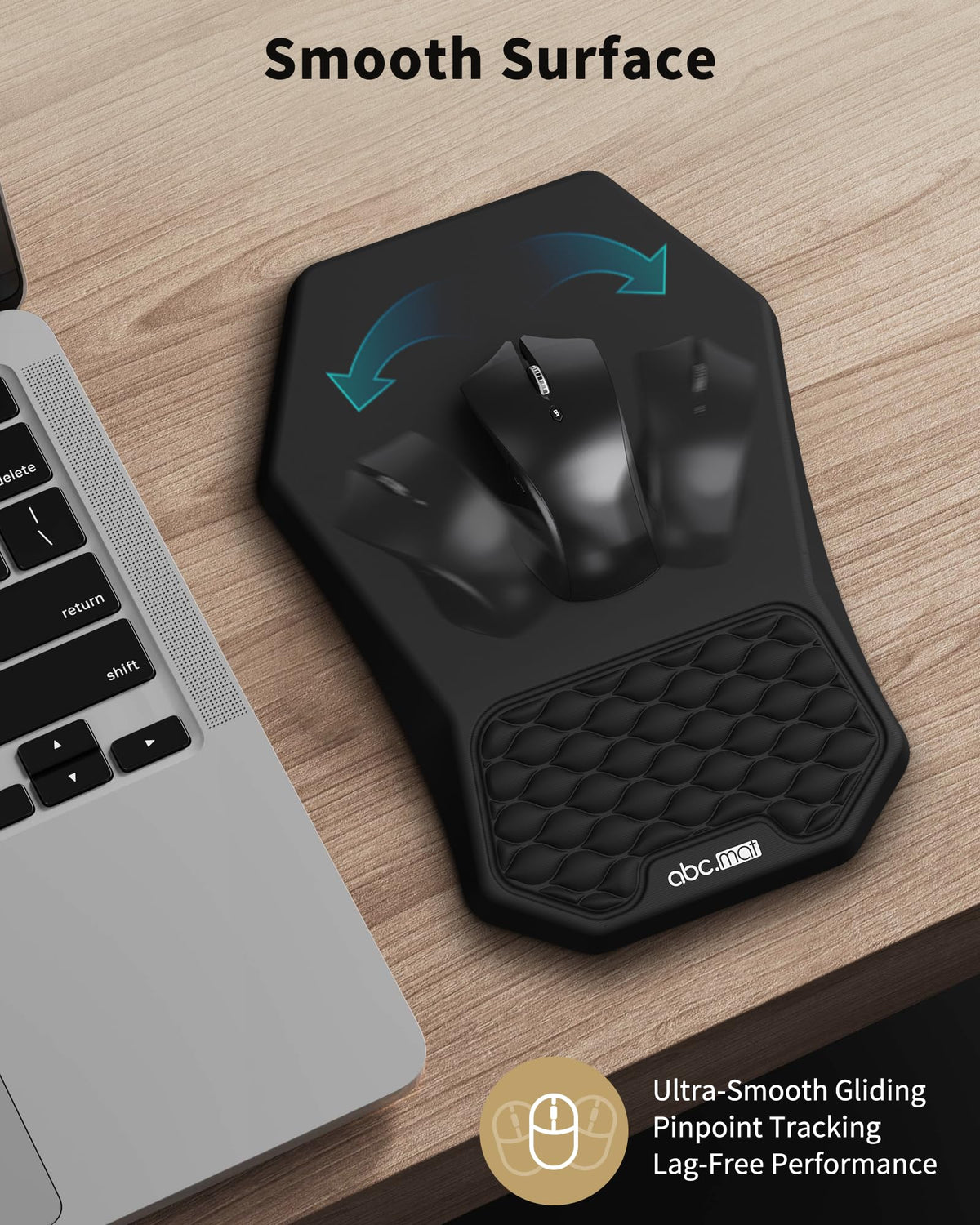 Ergonomic Mouse Pad with Wrist Rest & Keyboard Wrist Rest Support Set