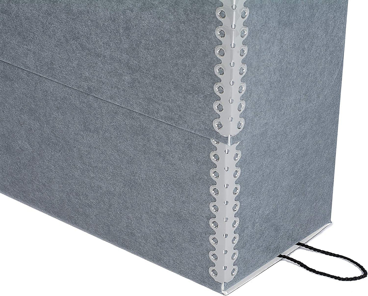 Lineco Archival Document Storage Box, Gray, 12.5" x 10.5" x 5"