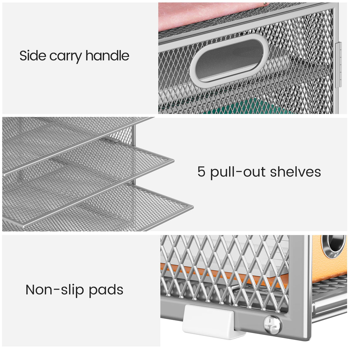 Lavatino 2 Pack 8-Tier Office Desk File Organizer, Letter Tray Paper Organizer with Handle