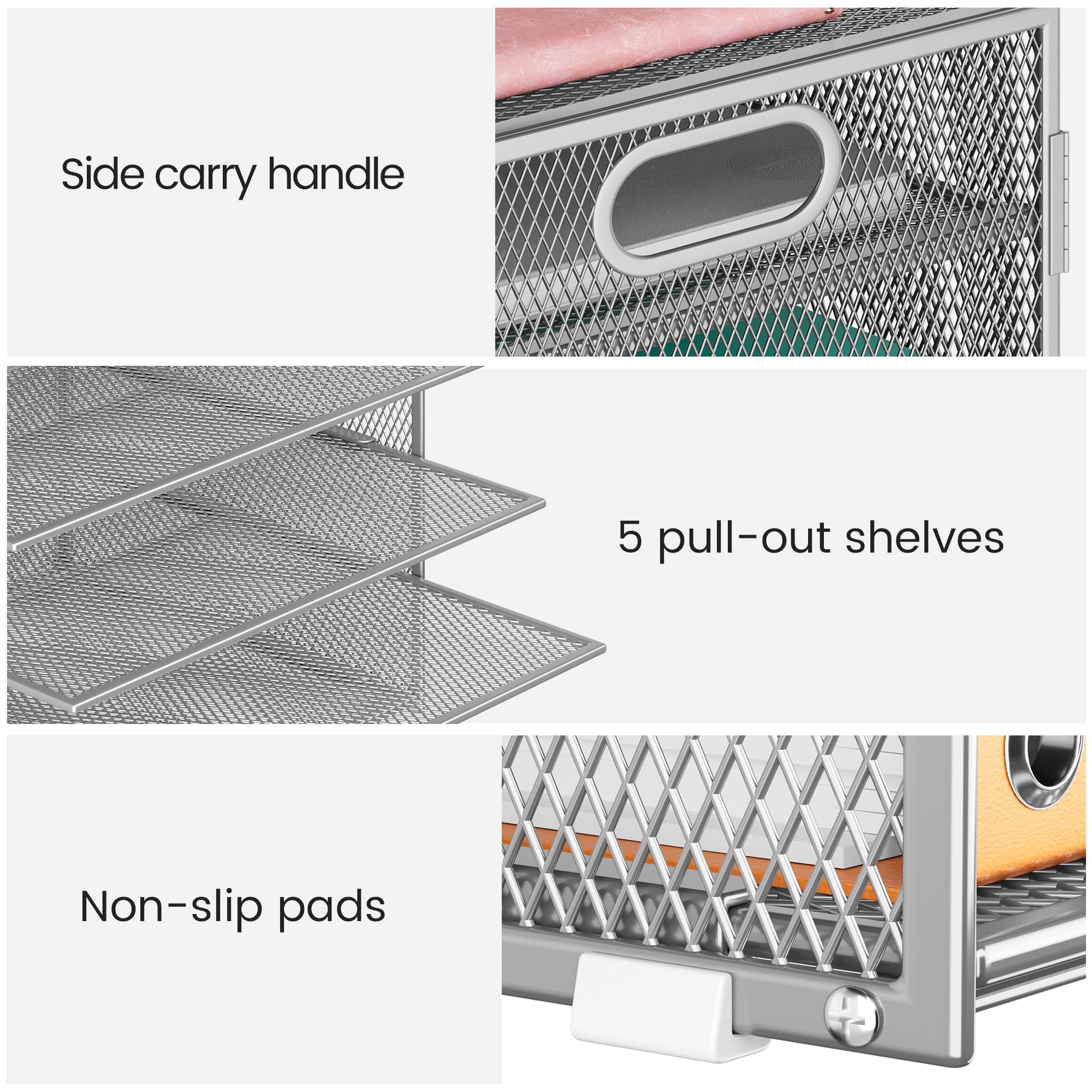 Lavatino 2 Pack 8-Tier Office Desk File Organizer, Letter Tray Paper Organizer with Handle