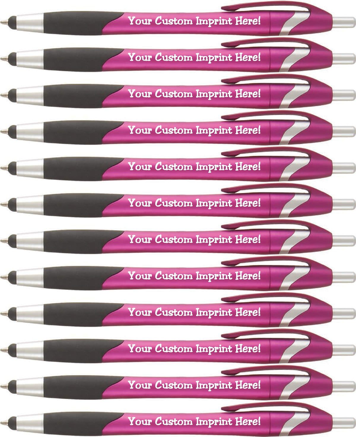 Express Pencils Personalized Pen w Stylus - The Glide Click action Custom - Black writing ink