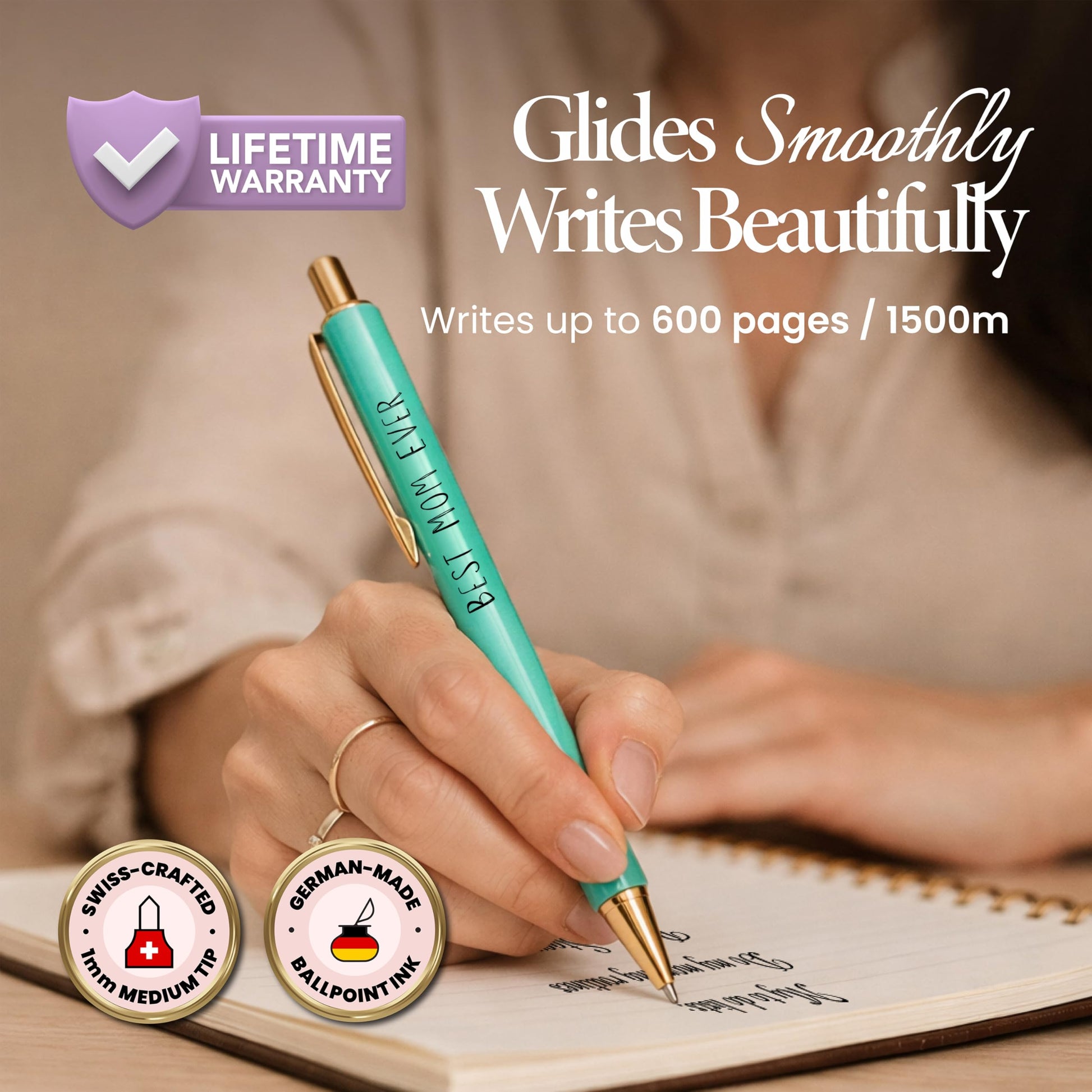 MESMOS 3Pk Fancy Pens Gift Set, Birthday Gifts for Mom, Best Mom Ever Gift, Presents from Daughter