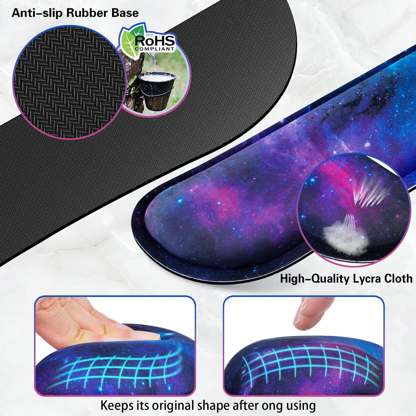 Canjoy Desk Mat with Wrist Rest, Keyboard and Mouse Pad Wrist Support Pad