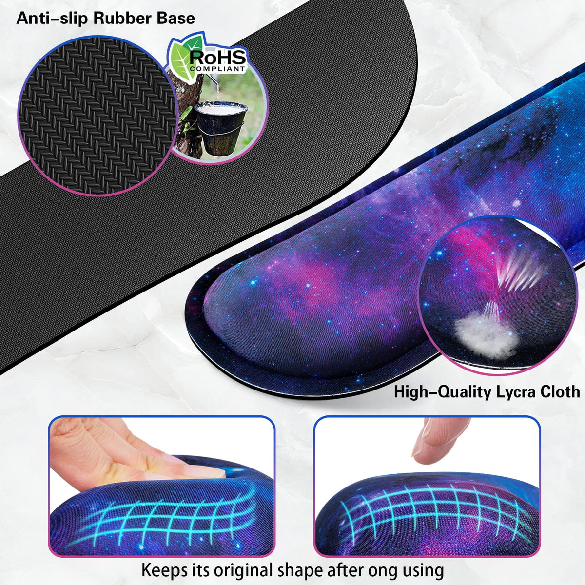 Canjoy Desk Mat with Wrist Rest, Keyboard and Mouse Pad Wrist Support Pad