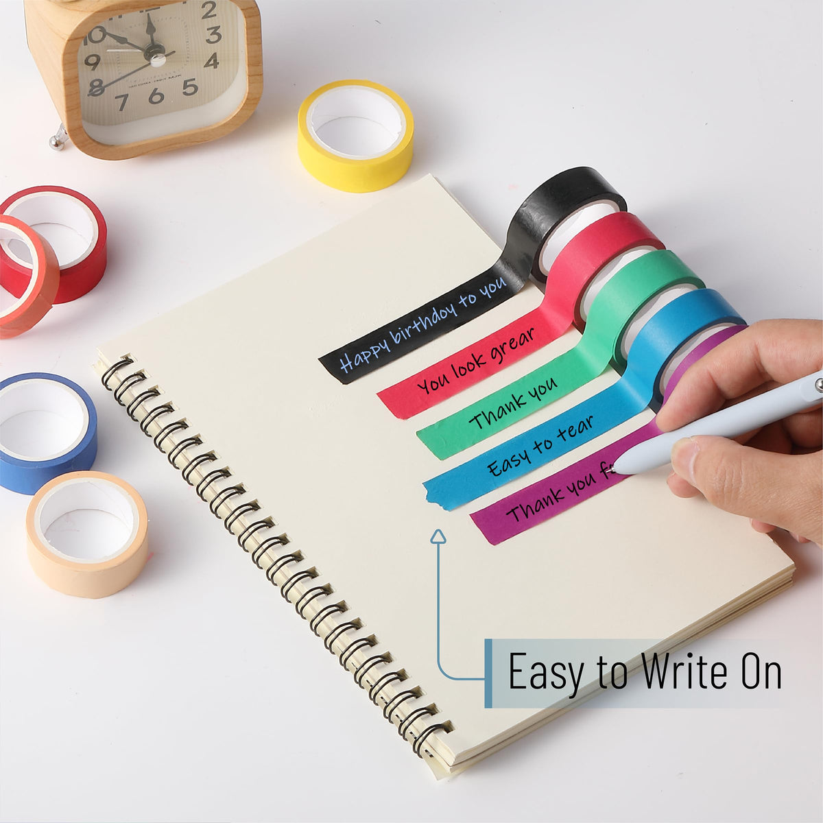 Mr. Pen- Washi Tape Set, 10 Rolls, 5.5 Yards/Roll, Washi Tape for Scrapbook