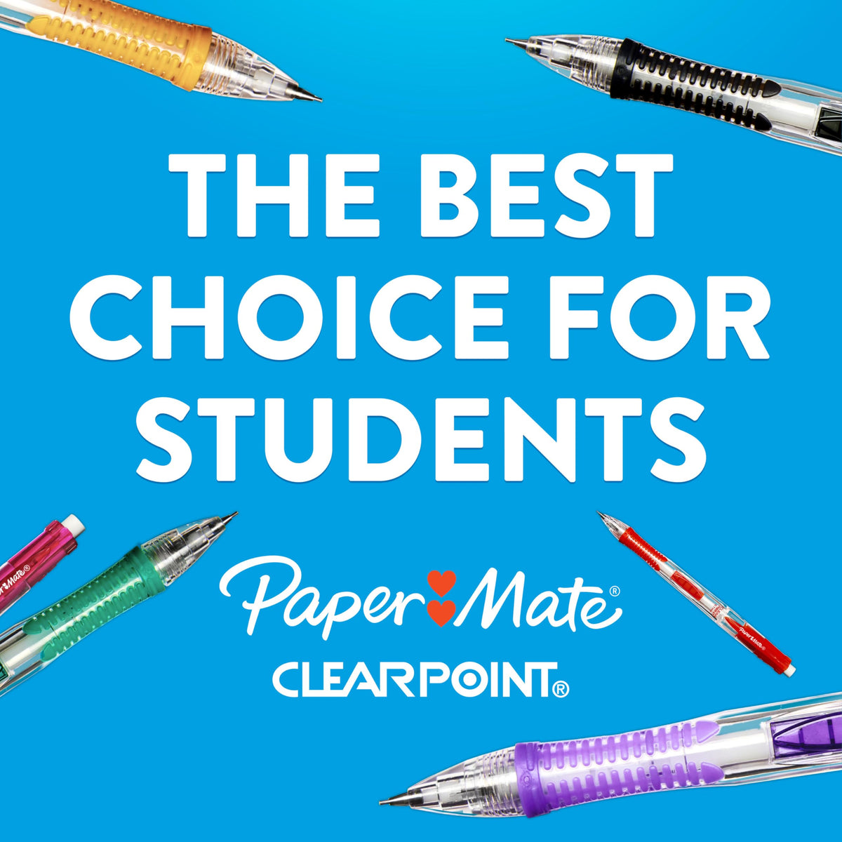 Paper Mate Clearpoint Mechanical Pencils, 0.7mm HB #2 Lead, Blue Barrels, 12 Count - Teacher