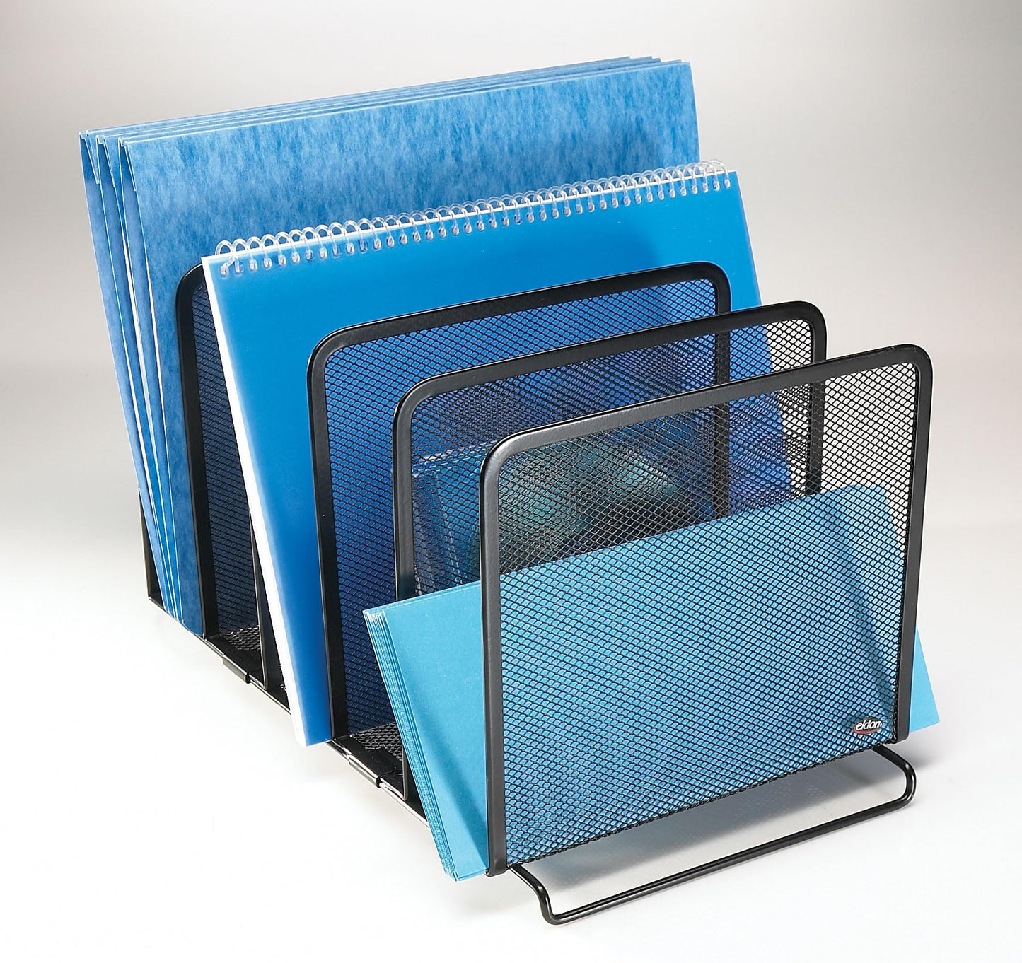 Rolodex File Sorter, Mesh, Stackable, Five Sorters, Black