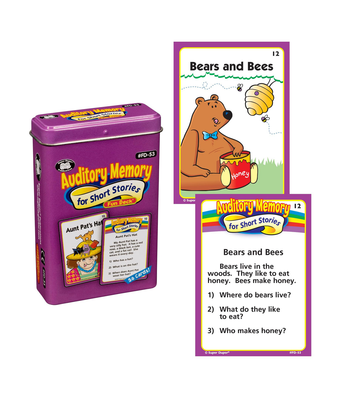 Super Duper Publications | Auditory Memory for Short Stories Fun Deck | Listening Comprehension