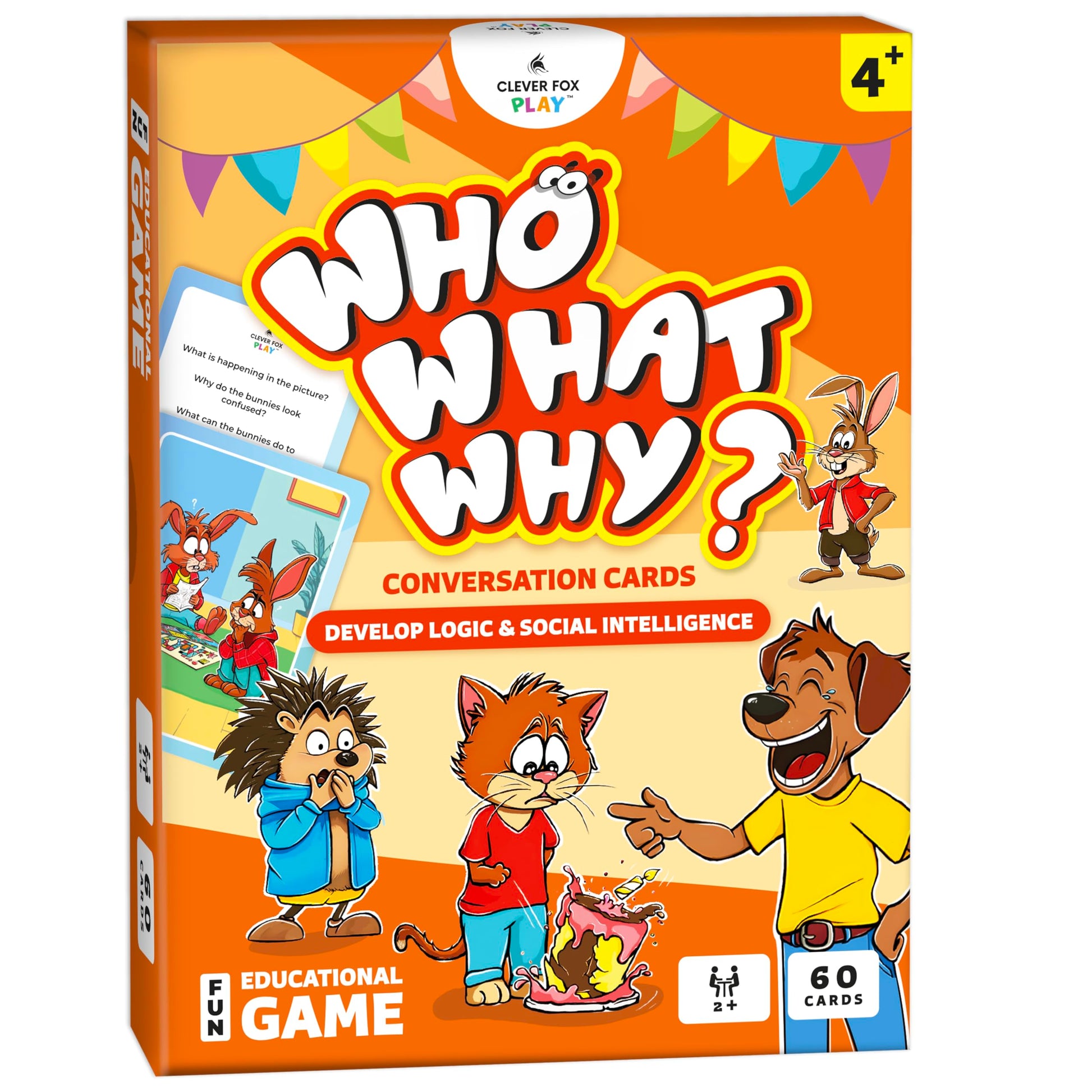 Who What Why Conversation Cards for Kids, Speech Therapy Materials, Ages 4+