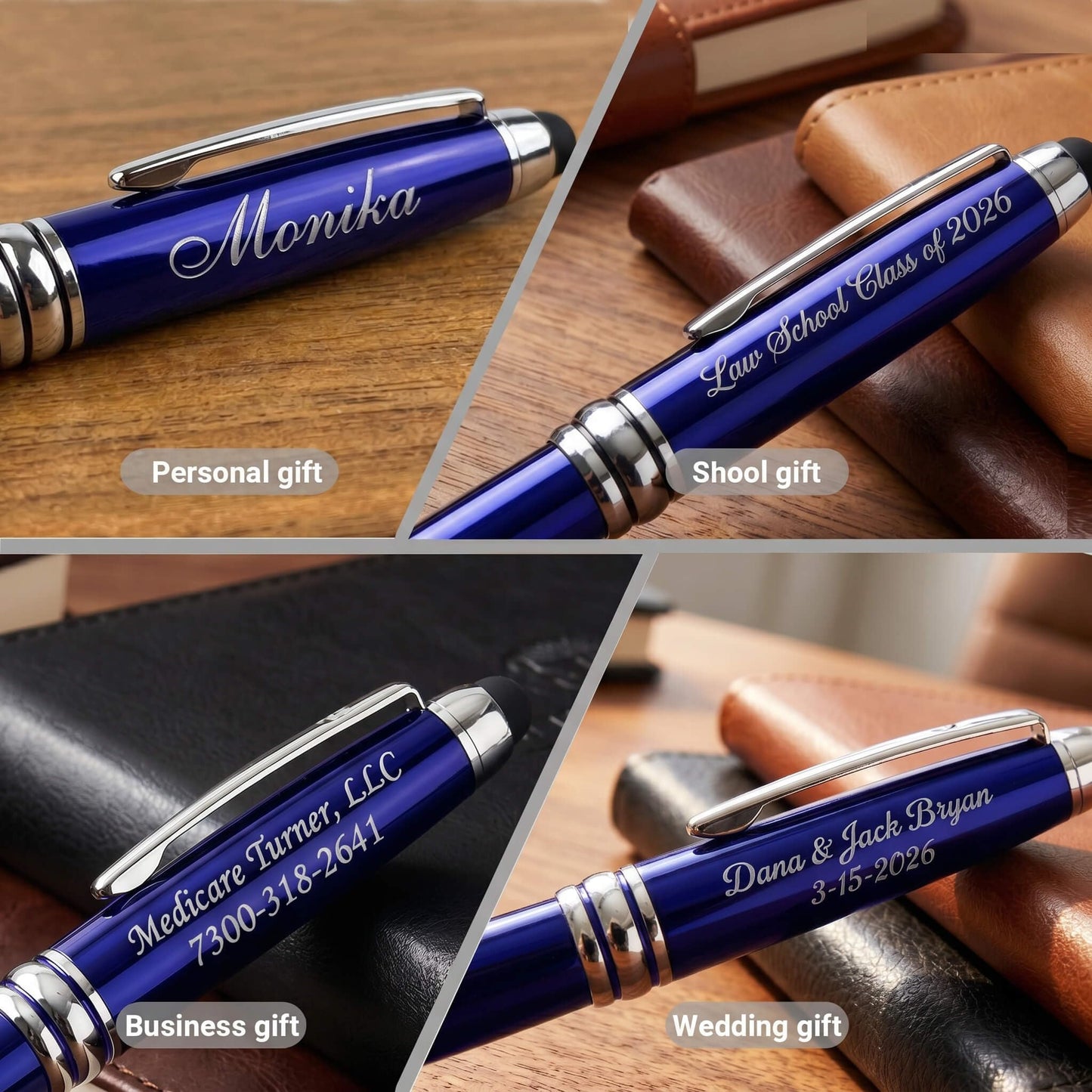 Ancolo Personalized retractable pens Gift for Bank, Office, Hotel Lobbies