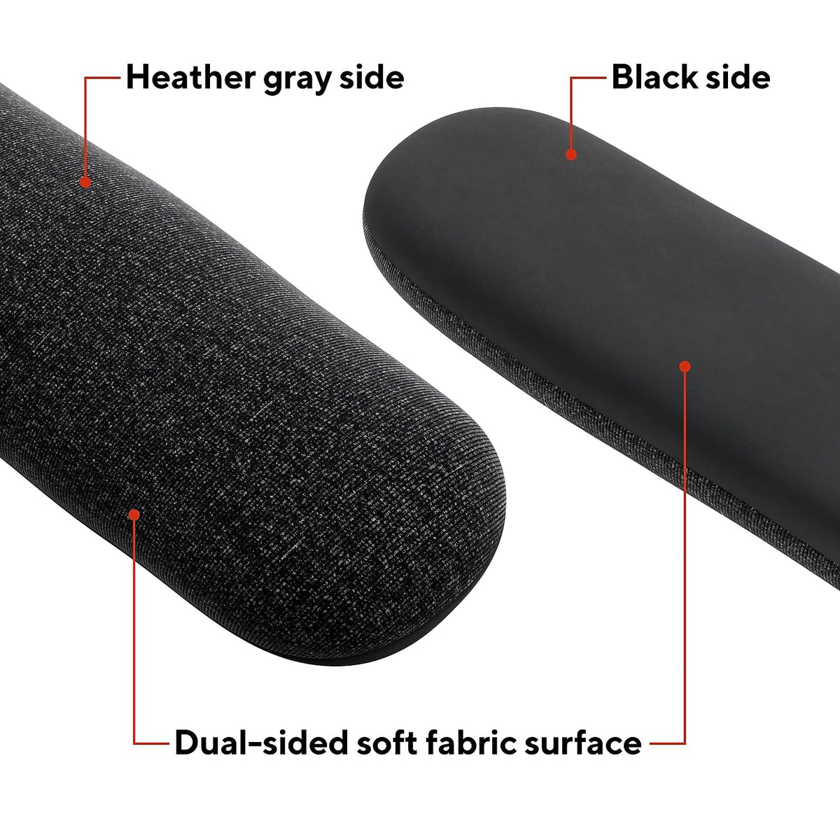 Staples TECH Beaded Keyboard Wrist Rest, Ergonomic, Black/Gray