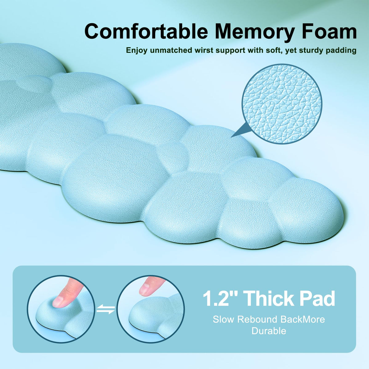 MOKURU Cloud Mouse Pad with Wrist Rest, Cloud Keyboard Wrist Rest, Mouse Pad Wrist Support
