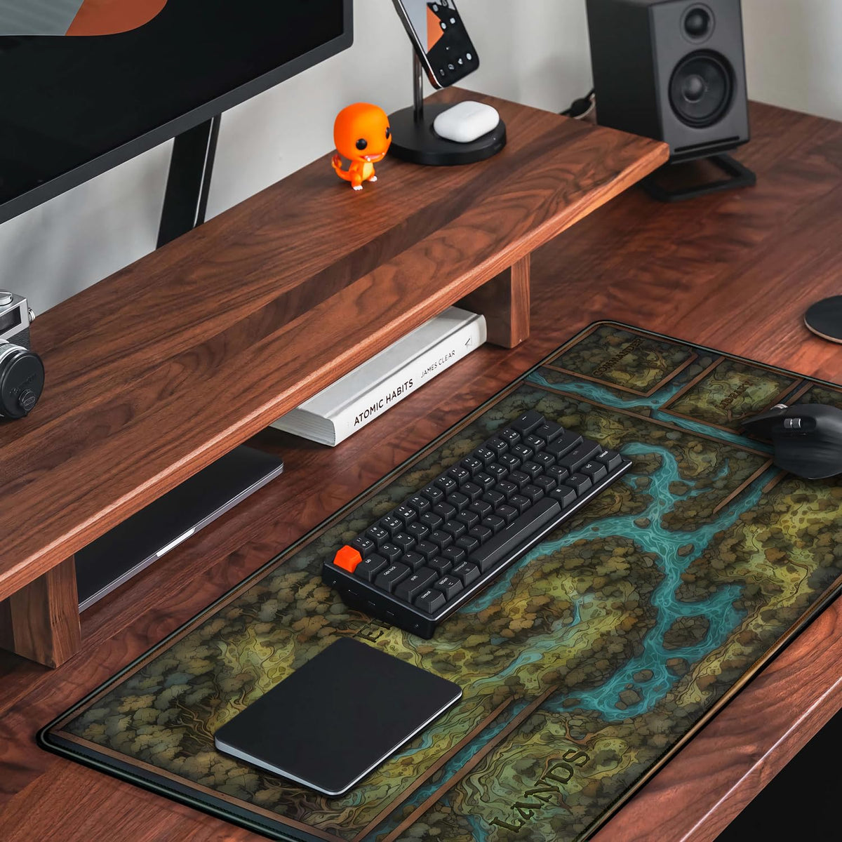 Game Forest Large Mouse Pad XXL Green Map Playmat for MTG Adventure Gaming Deskpad Desk Mat for