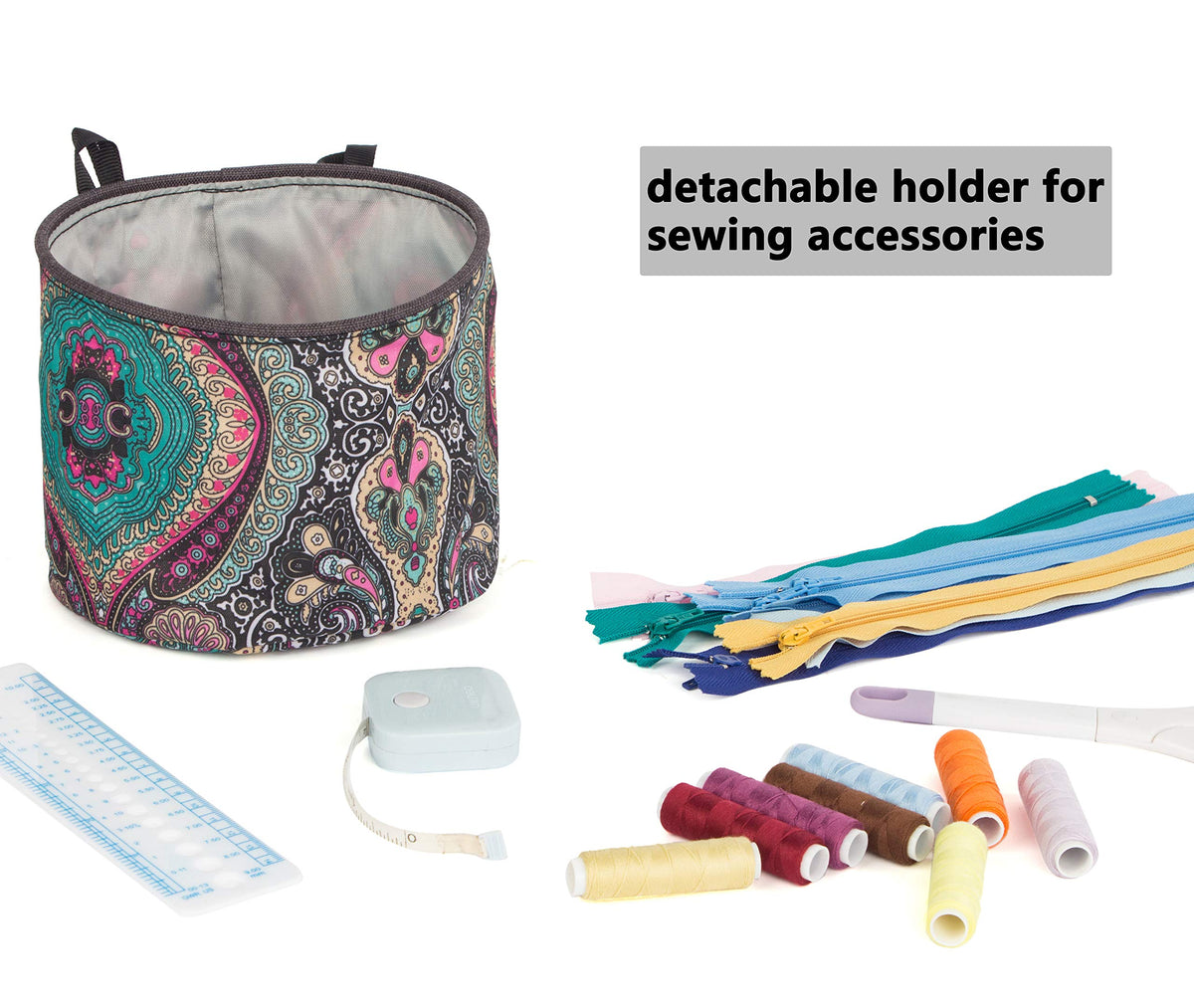 PACMAXI Sewing Machine Pad for Table with Pockets, Water-resistant Mat, Organizer for Sewing