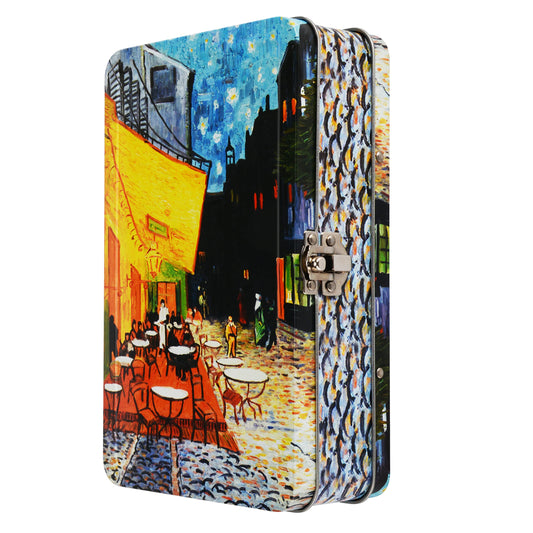 DAHO Metal Storage Box with Hinge for Office, School, Home, Makeup, Arts & Crafts and Accessories