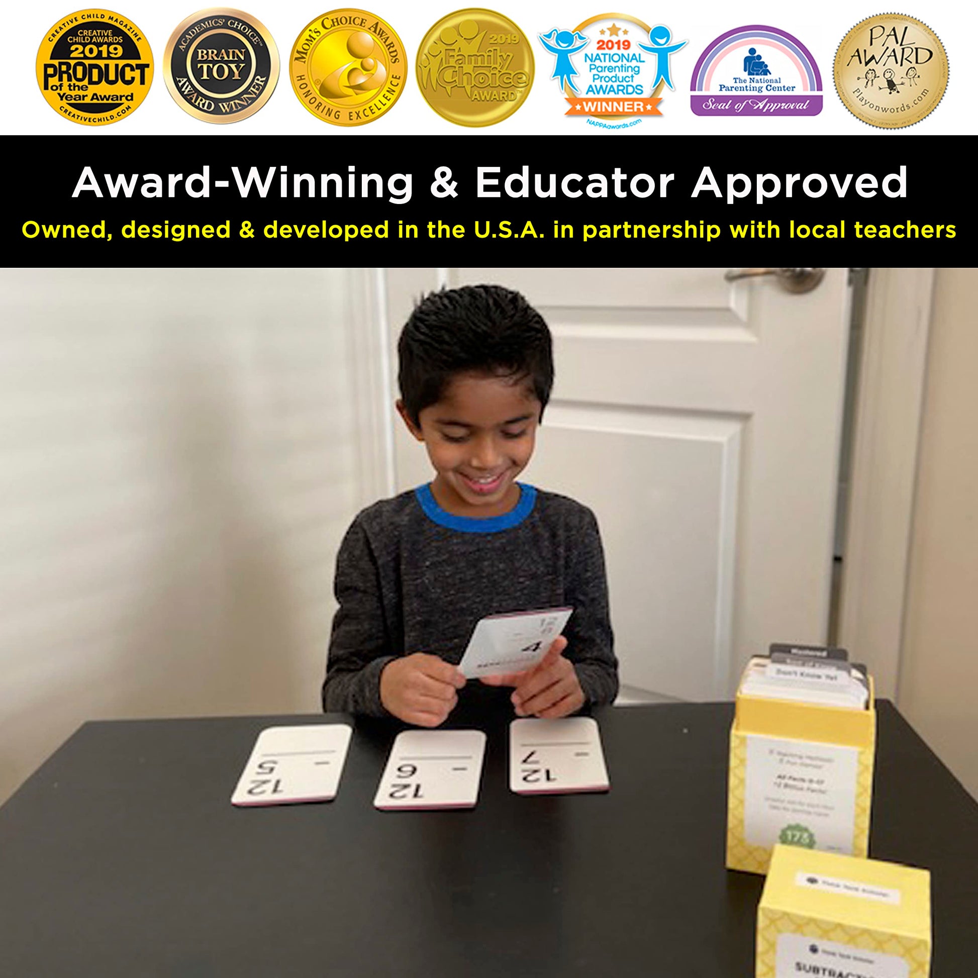 Think Tank Scholar 173 Subtraction Flash Cards Set (Award Winning) All Facts 0-17 Answer on Back
