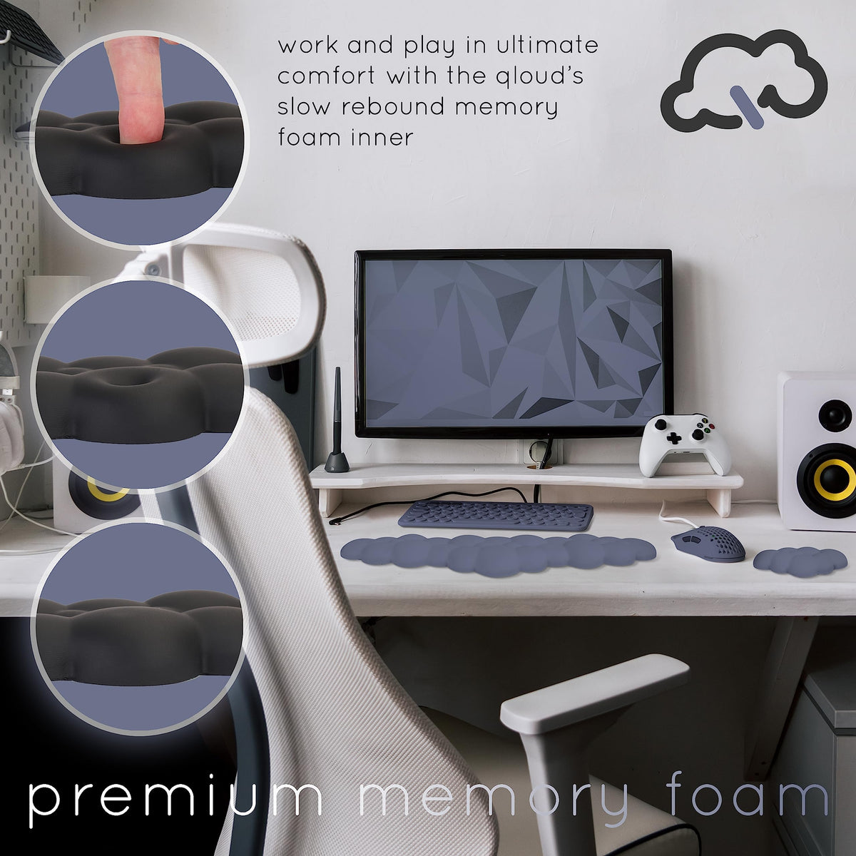 Cloud Keyboard Wrist Rest – Create-ables Qloud Cloud Wrist Rest for Computer Keyboard and Mouse