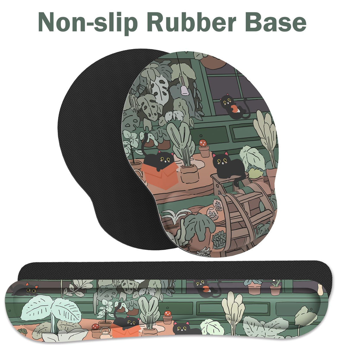 Ergonomic Mouse Pad with Wrist Rest and Keyboard Wrist Rest, Mousepad