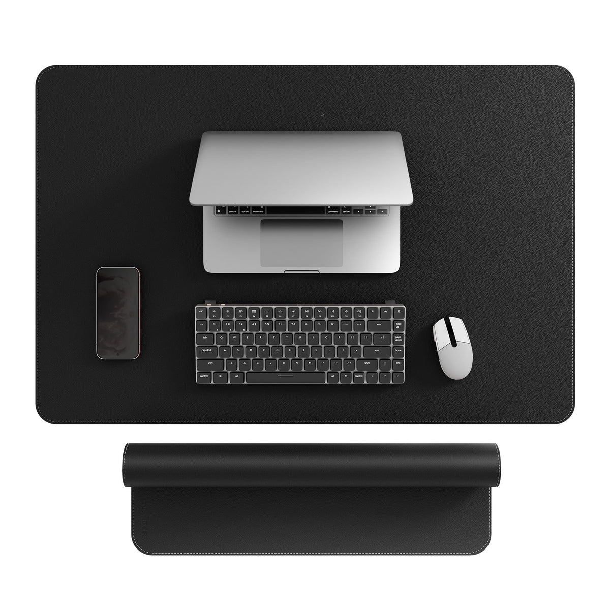 Mydours 36" x 24" XL Large Desk Mat - PU Leather Full Desk Mouse Pad, Black