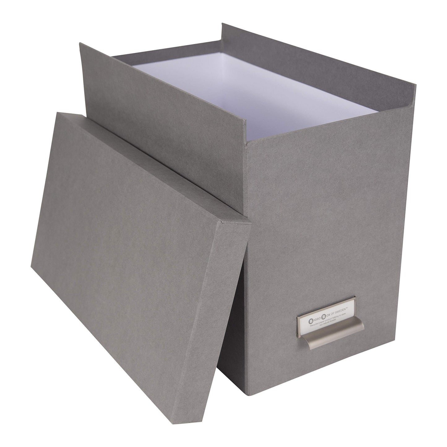 Bigso John Fiberboard Label Frame Desktop File Storage Box - Document Organizer for Important