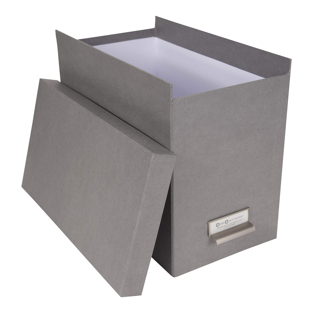 Bigso John Fiberboard Label Frame Desktop File Storage Box - Document Organizer for Important
