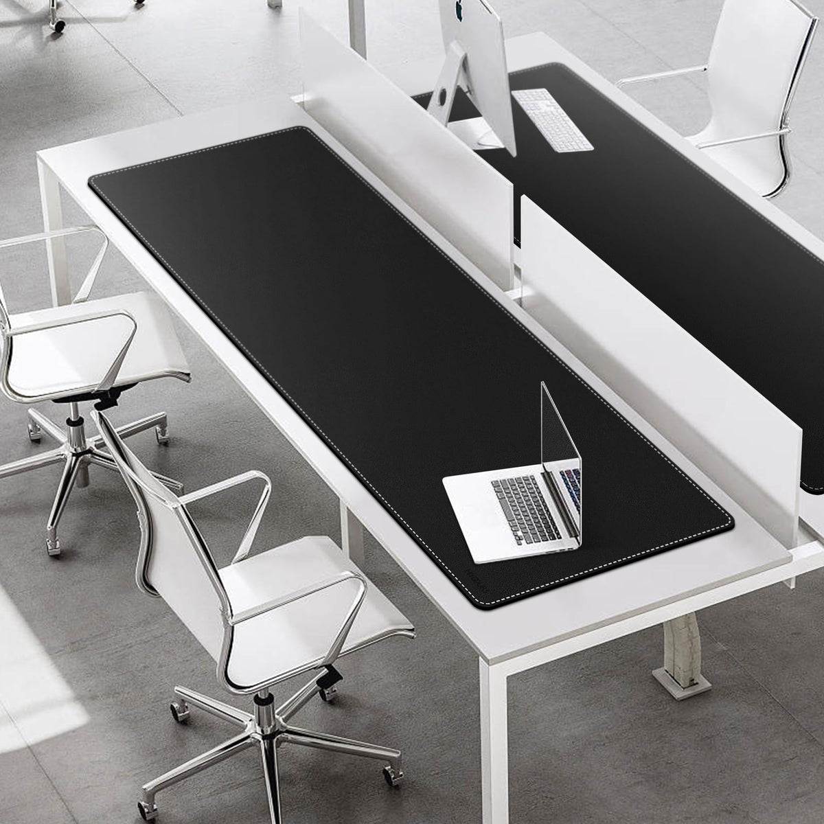 Mydours 67" x 24" Extended PU Leather Gaming Desk Mouse Pad Mat, (Black)