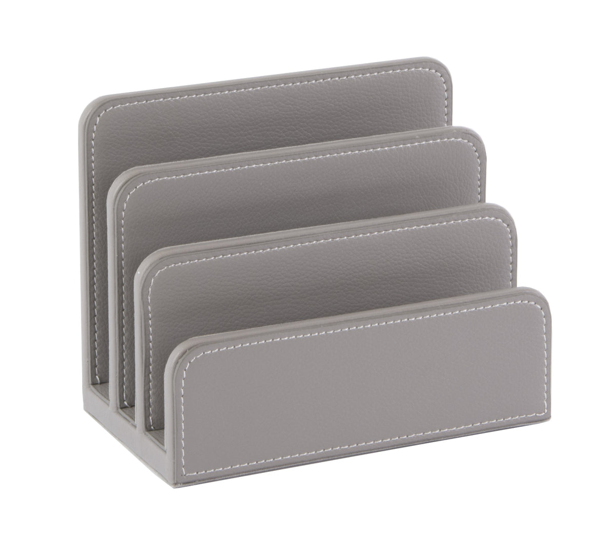 OSCO Faux Leather Mail Sorter & Envelope Organiser – Desk File Storage Stand with Display Slots