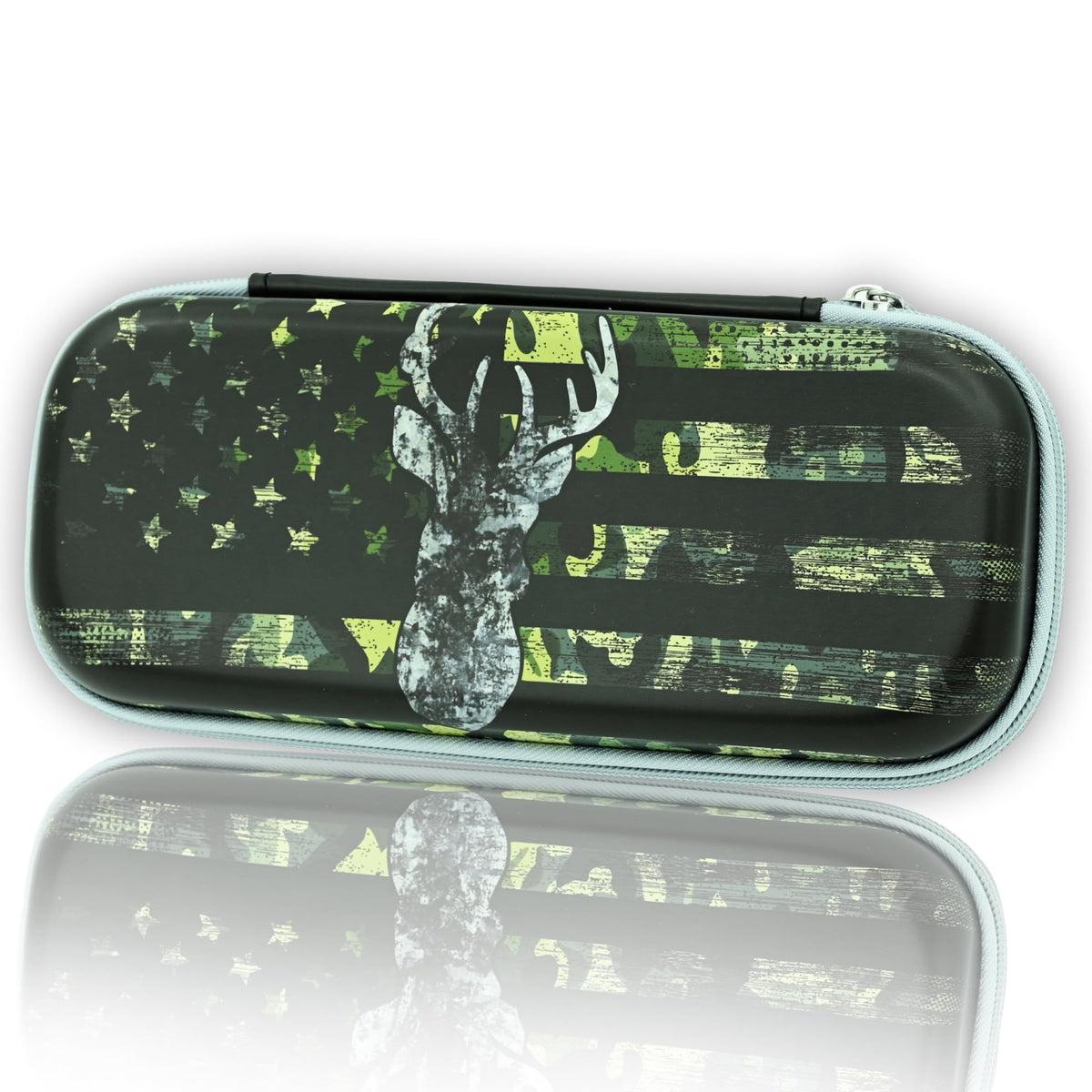 WtallasiSei Camo Hunting Deer Pencil Box Zip Pencil Case for Boys Girls School Organizer Pencil Bag