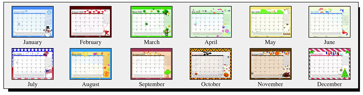 House of Doolittle 2021 Monthly Desk Pad Calendar, Seasonal, 22 x 17 inches, January - December