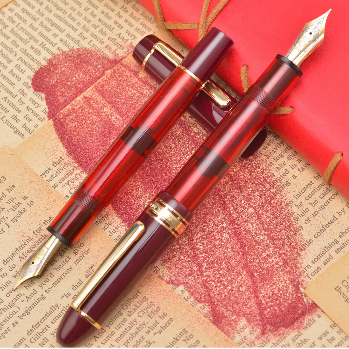 Wikult Yongsheng Junlai 630 Acrylic Fountain Pen, Size 8 Medium Nib with Piston Filling System