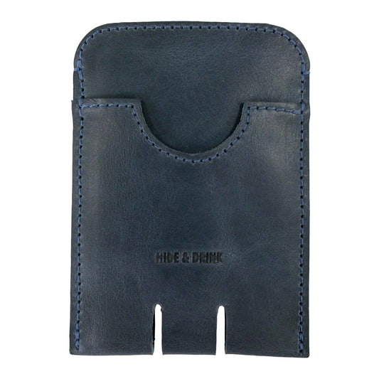 Hide & Drink, Business Push Card Holder, Minimalist Cash Organizer Handmade from Full Grain Leather
