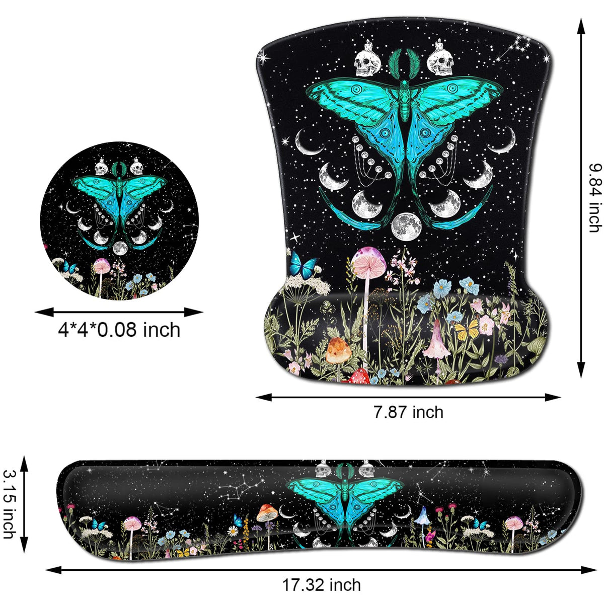 Keyboard Wrist Rest and Mouse Pad with Wrist Support, Ergonomic Gel Mouse Pad,for Easy Typing Pain