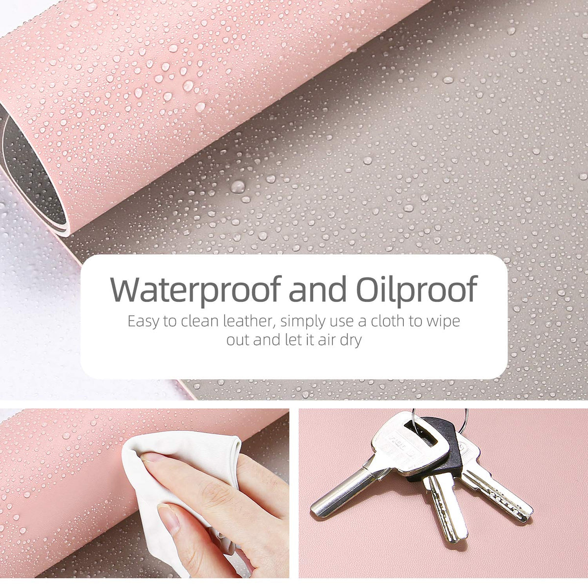 YSAGi Multifunctional Office Desk Pad, Ultra Thin Waterproof PU Leather Desk Mat, Dual Use Desk