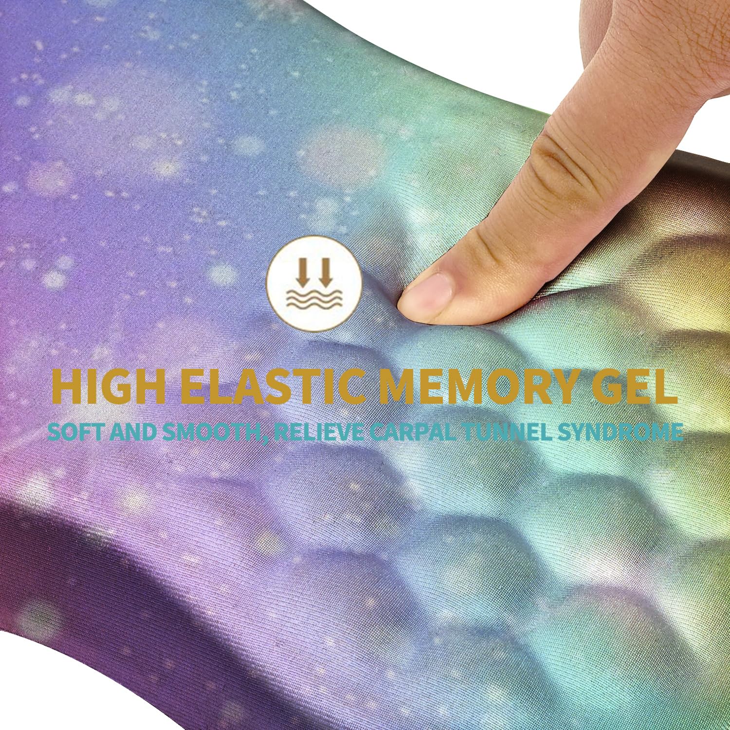 Hokafenle Ergonomic Mouse Pad Wrist Support with Massage Design, Wrist Rest Pain Relief Mousepad