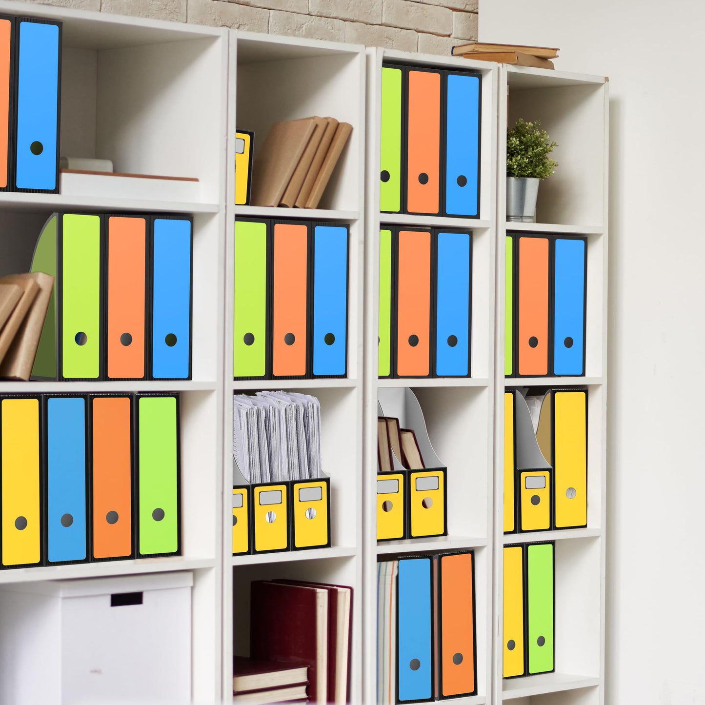 Simple Houseware 6-Pack Cardboard Magazine File Holder Box, Multicolor