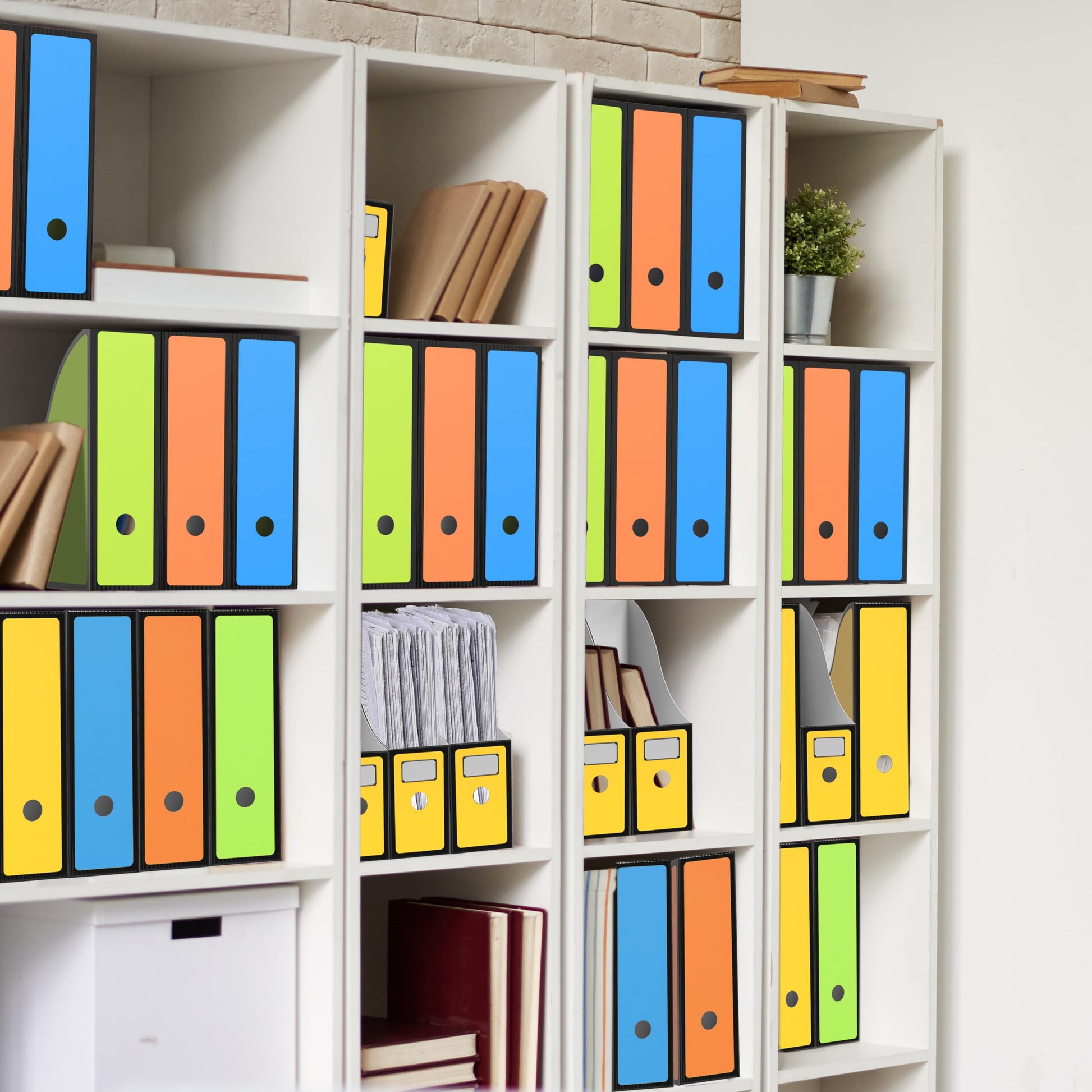 Simple Houseware 6-Pack Cardboard Magazine File Holder Box, Multicolor