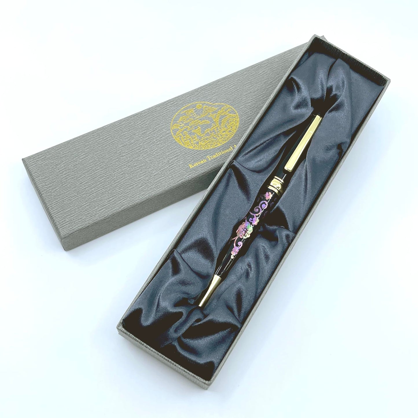 Nacreh Inlay Mother of Pearl Design Handmade Ballpoint Pen Retractable Executive Gift Deluxe