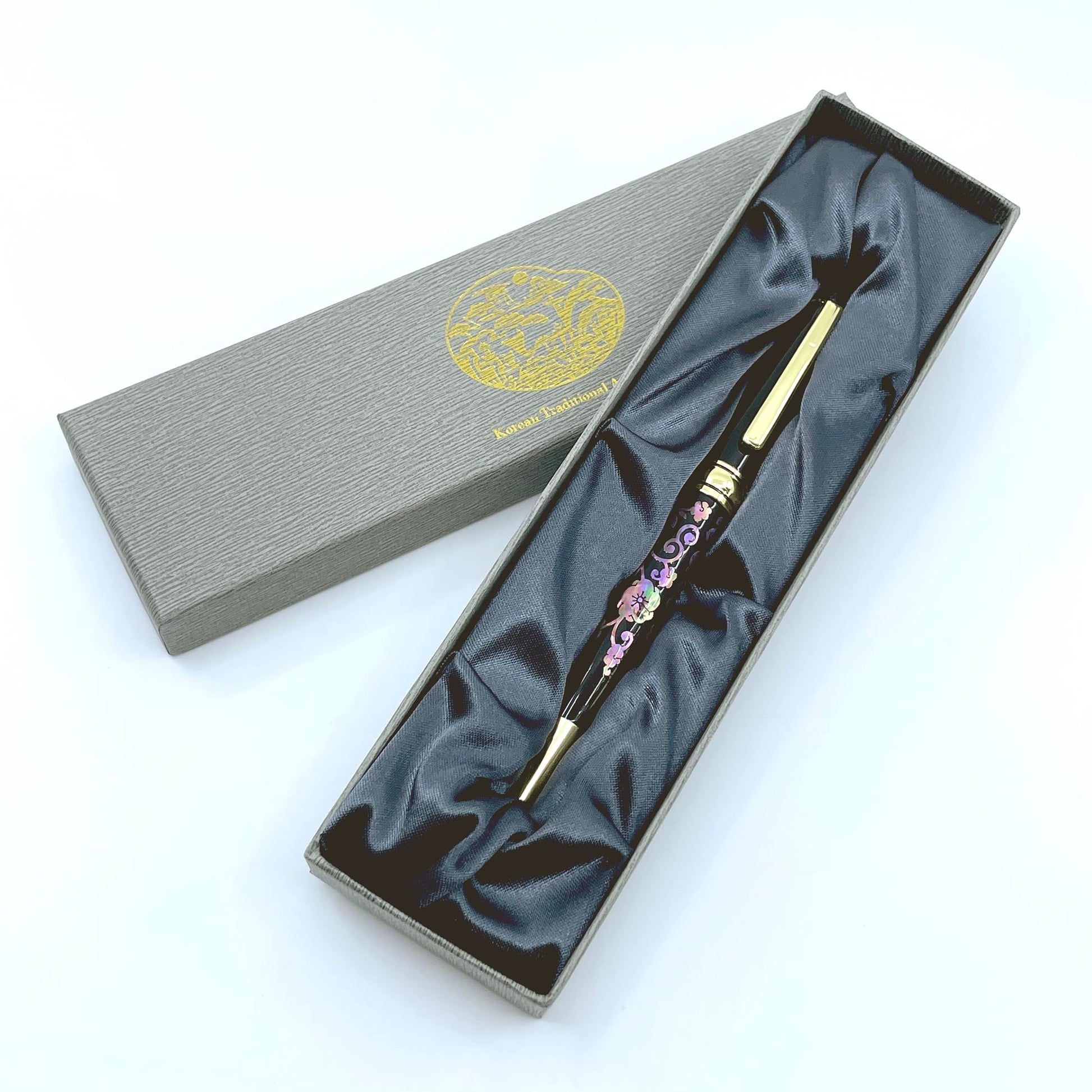 Nacreh Inlay Mother of Pearl Design Handmade Ballpoint Pen Retractable Executive Gift Deluxe