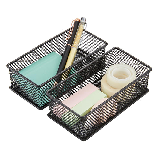 Annova Mesh Drawer Cabinet and Shelf Organizer Bins Storage Basket School Office Supply Holder