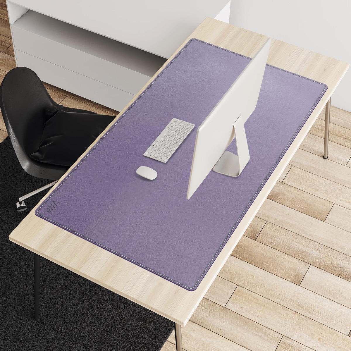 Vyaaa PU Leather Desk Mat, 40“ x 24” XXL Leather Desk Pad, Waterproof Extra Large Desk Mat, Large