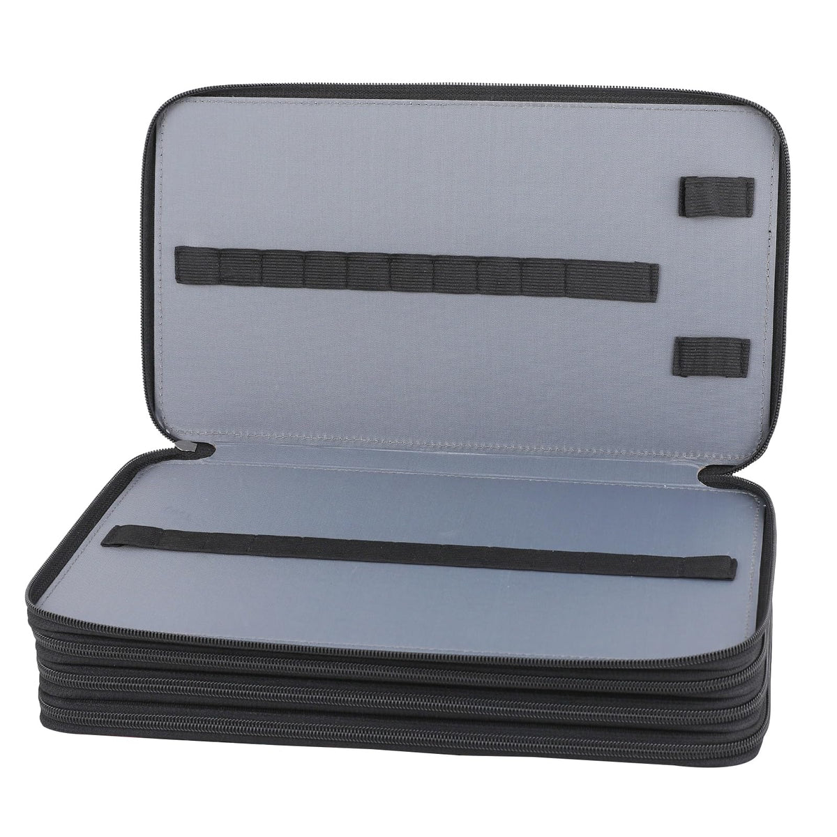 Vomgomfom 300 Slots Marker Case 4-Layer PU Leather, Handle, Black Flower