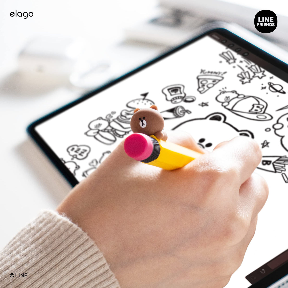 elago | LINE Friends Case for Apple Pencil Pro & 2nd Gen