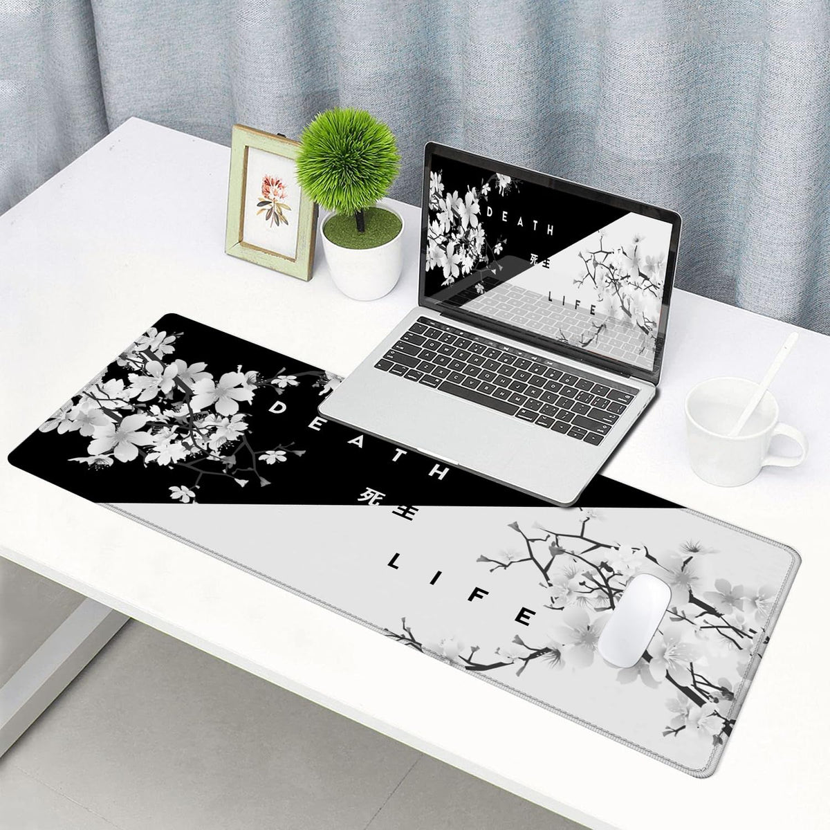 SANWUMIAN Gaming Mouse Pad, Large Mouse Pads for Desk, Non-Slip Rubber Base Mousepad, Keyboard