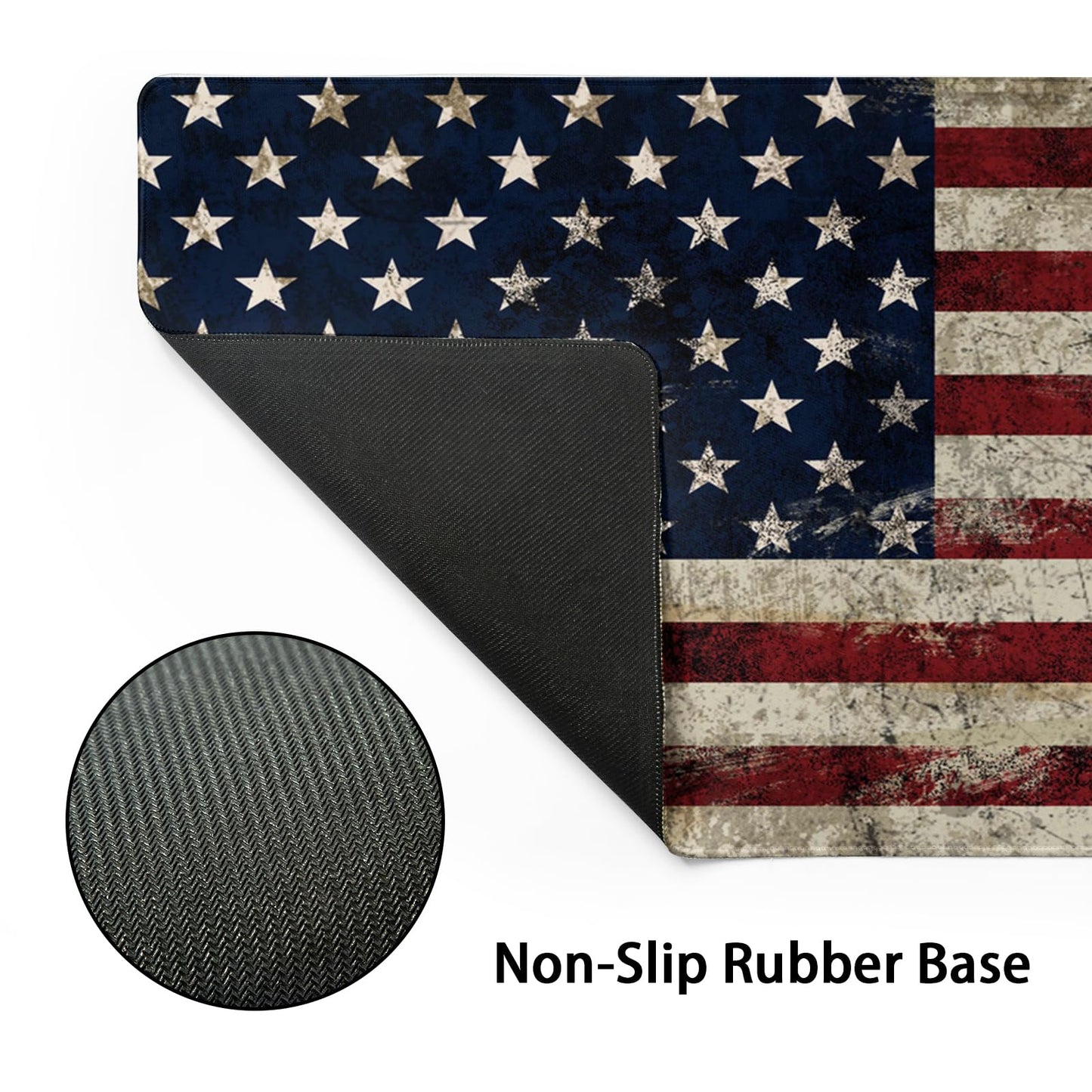 American Flag Mouse Pad Extended Large 31.5x11.8 in USA Flag Desk Mat Independence Day Large