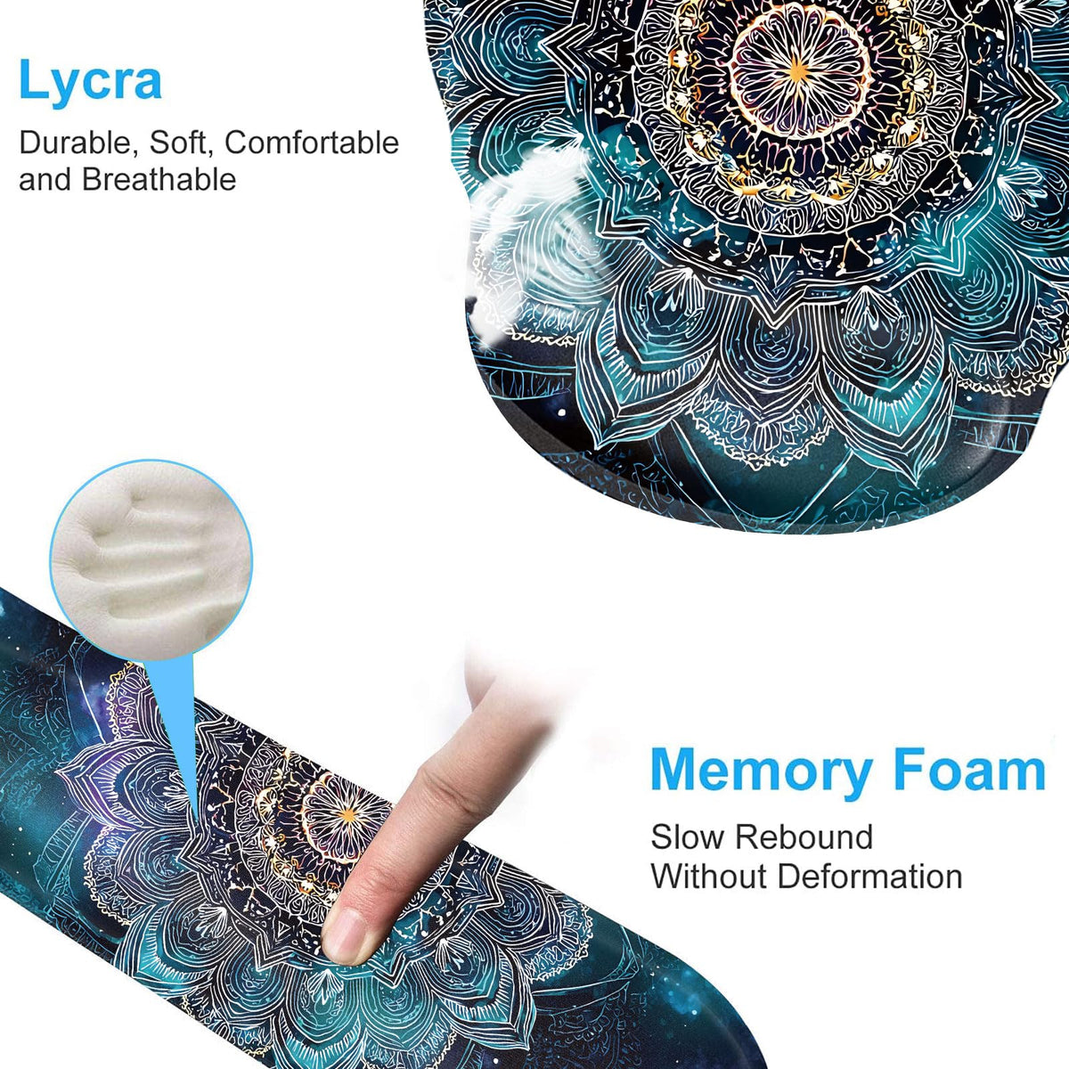 Keyboard Wrist Rest and Mouse Pad Wrist Support Set with Coasters,Ergonomic Gaming Mousepad for