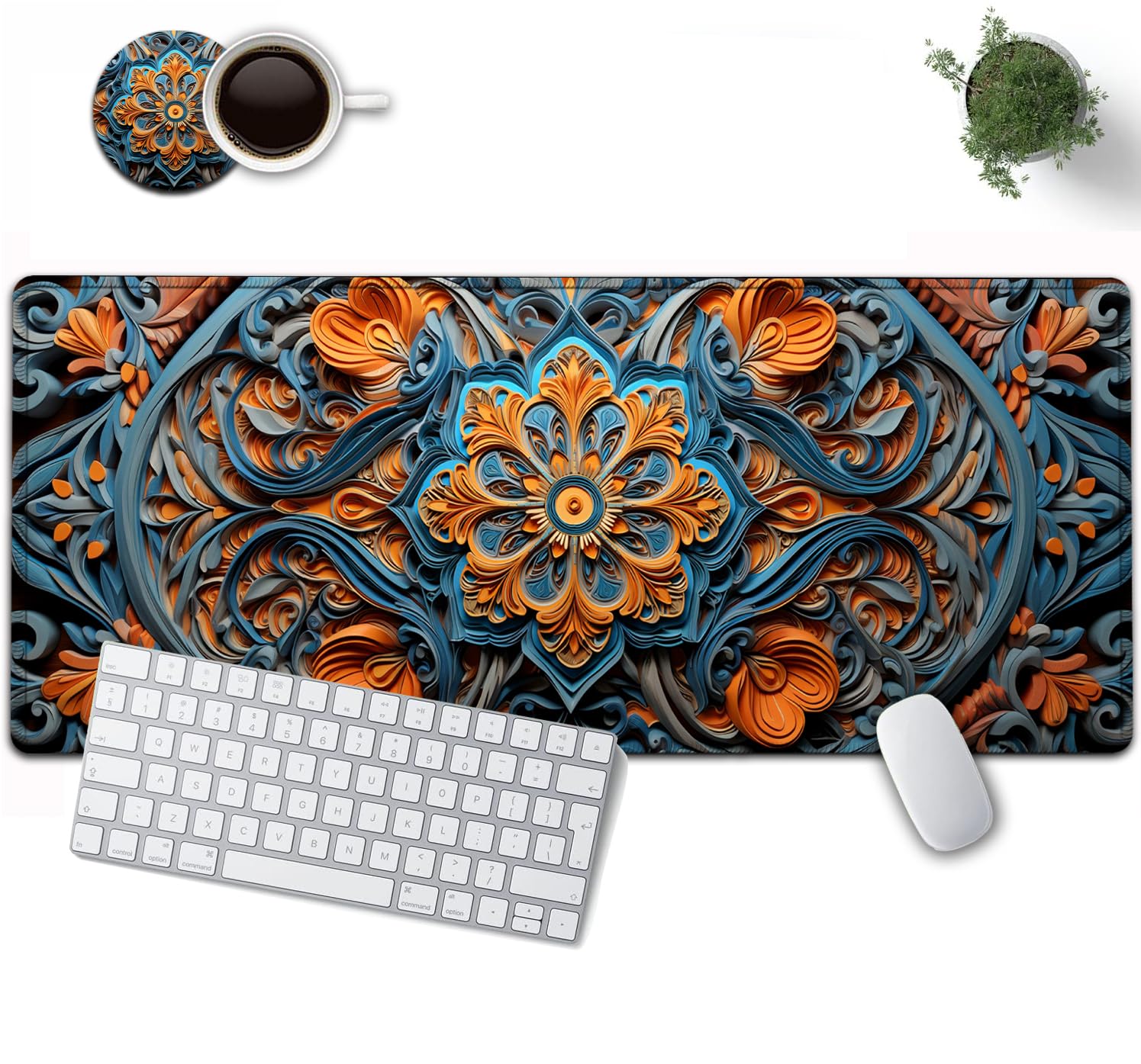 Large Mouse Pad, 31.5 x 11.8in Extended Gaming Mouse Pad with Stitched Edges, XXL Mousepad