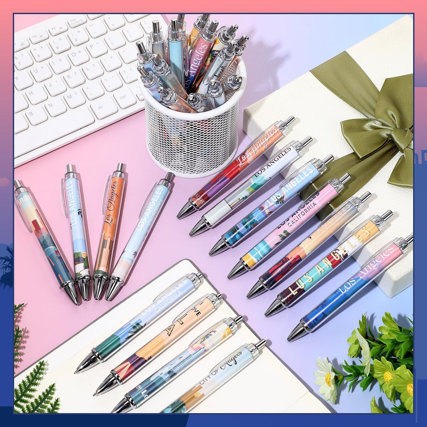 Sayglossy 30 Pcs Los Angeles Souvenirs Gifts Travel Ballpoint Pens