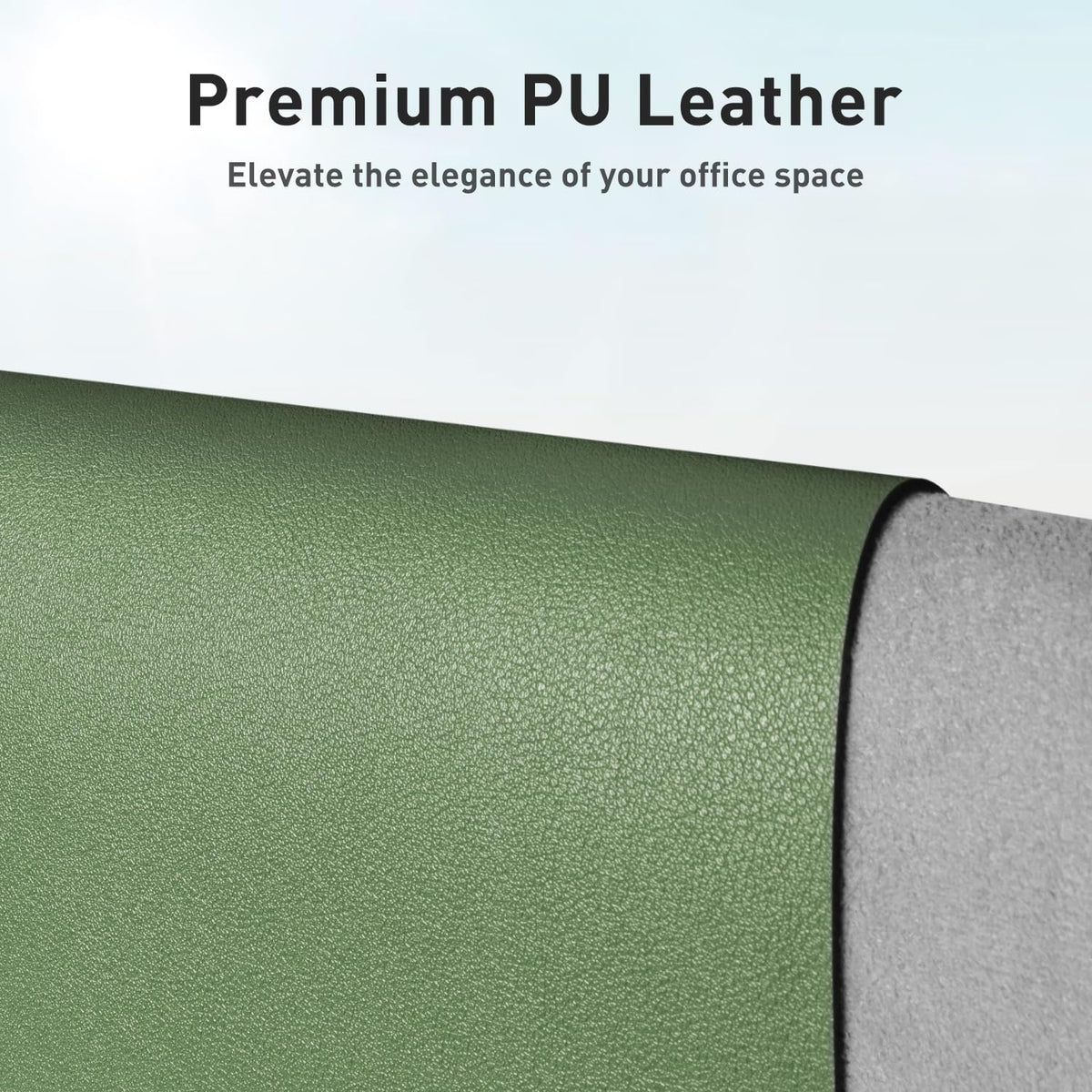 Aothia Faux Leather Desk Mat - Non-Slip PU Leather Desk Blotter, Waterproof Writing Surface, Large